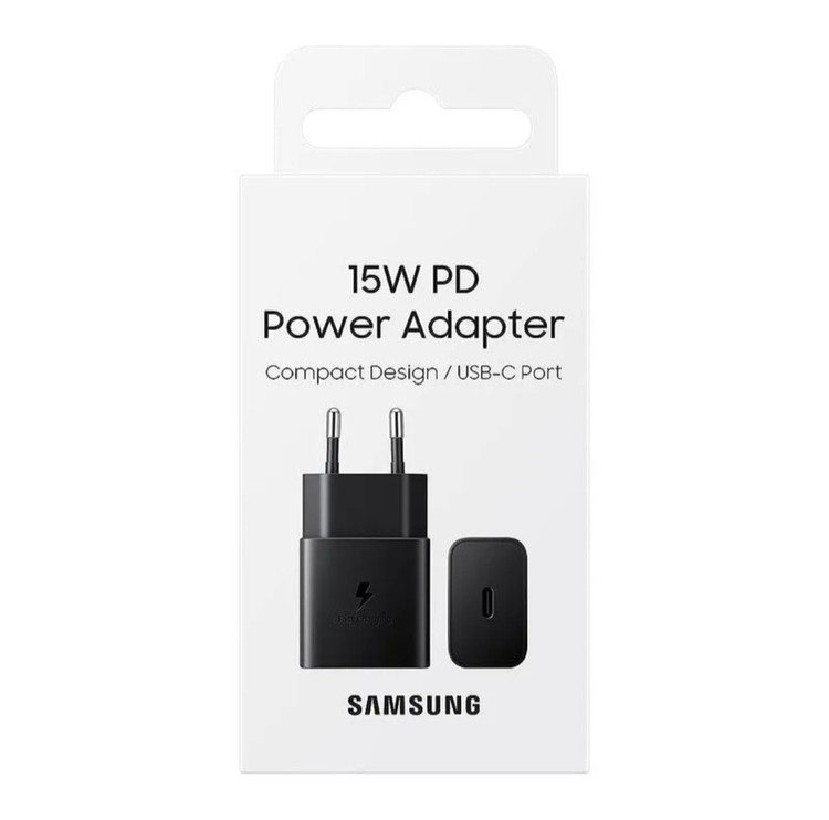 شارژر سامسونگ مدل EP-T1510 15W دو پین اصل+ کابل هدیه تایپسی اورجینال