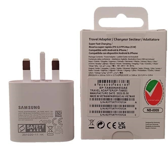 شارژر 25 واتS20 FE 5G سامسونگ با گارانتی مدل tA800
