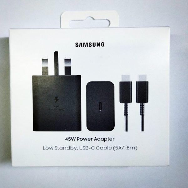 اداپتور 45 وات اصلی سامسونگ همراه با کابل مناسب گوشی Galaxy S24+ + هندزفری تایپسی AKG هدیه + گارانتی 6 ماهه