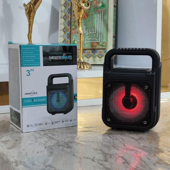 اسپیکر بلوتوثی  قابل حمل -- رم و فلش خور مدل Extra BASS GTS-1362