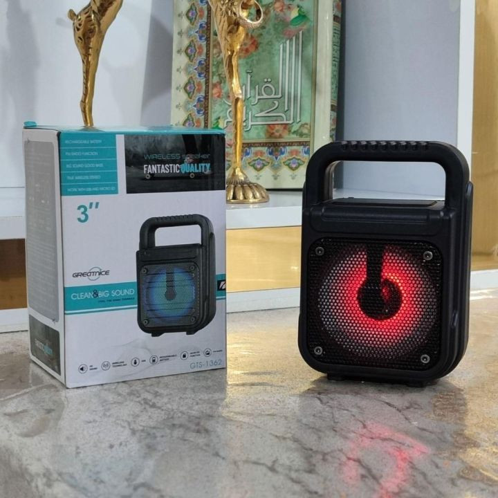 اسپیکر بلوتوثی قابل حمل -- رم و فلش خور مدل Extra BASS GTS-1362