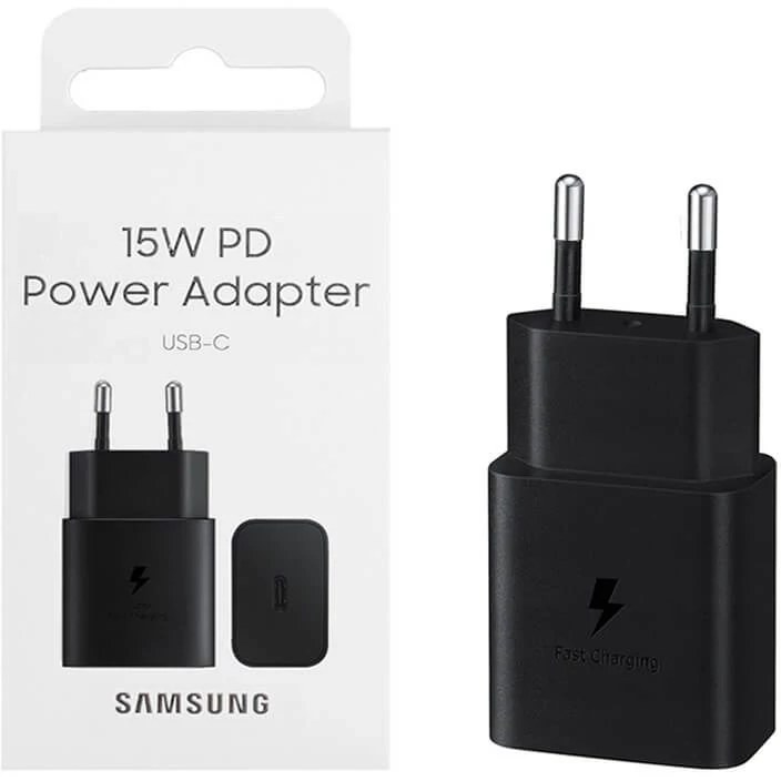 شارژر 15 وات سامسونگ اورجینال مدل T1510 + کابل تایپسی هدیه + شش ماه گارانتی