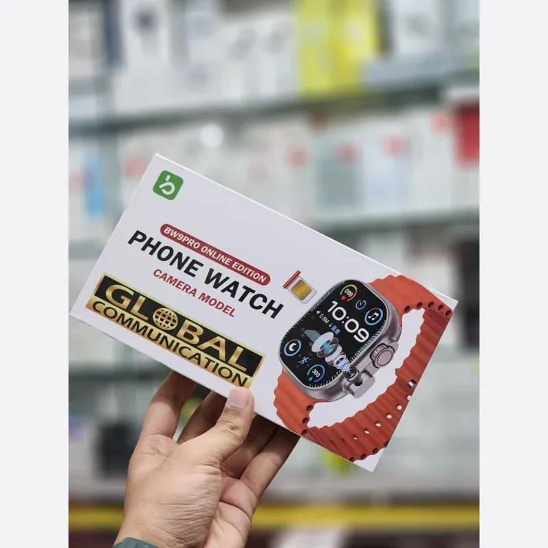 ساعت سیم کارت خورbw9pro ظرفیت ۴G دوربین دار با کابل هدیه