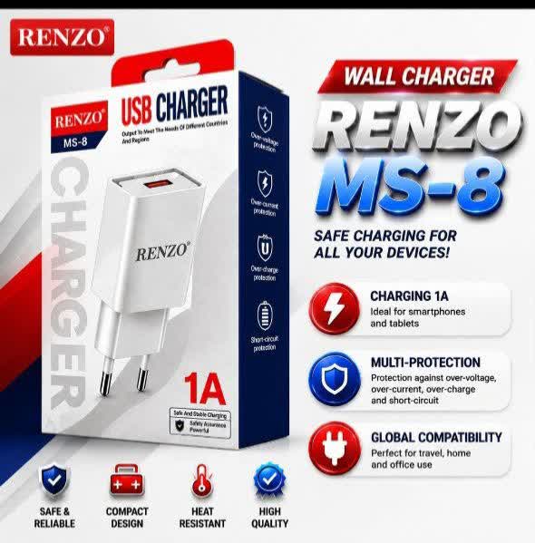 شارژر تک آمپر مدل ms-8 با 6 ماه گارانتی