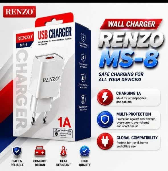 شارژر تک آمپر مدل ms-8 با 6 ماه گارانتی
