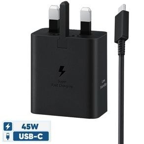 شارژر سامسونگ مدل EP-T4511 توان 45 وات سه پین همراه کابل با تبدیل ۳ به چراغ دار هدیه