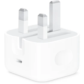 کلگی شارژر 20 وات سه شاخه اروپایی اپل (Apple) A2344 اصلی + تبدیل 3 ب 2 چراغ دار هدیه