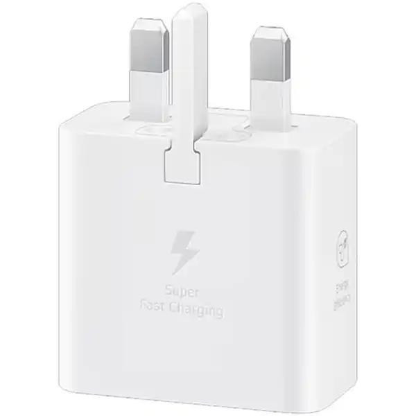 آداپتور کلگی,شارژر فست سامسونگ (سفید)(اورجینال)(وات25W) Chargst er Adaptersung Galaxy A15 + FaSam تبدیل 3 ب2 چراغ دار هدیه