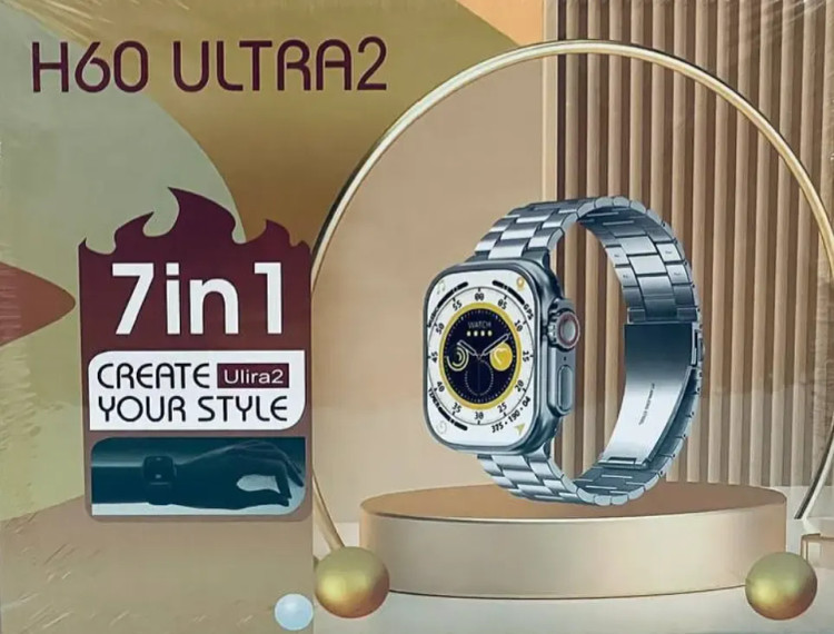 ساعت هوشمند ULTRA2 مدل H60 دستبند فلزی + 7 بند مختلف