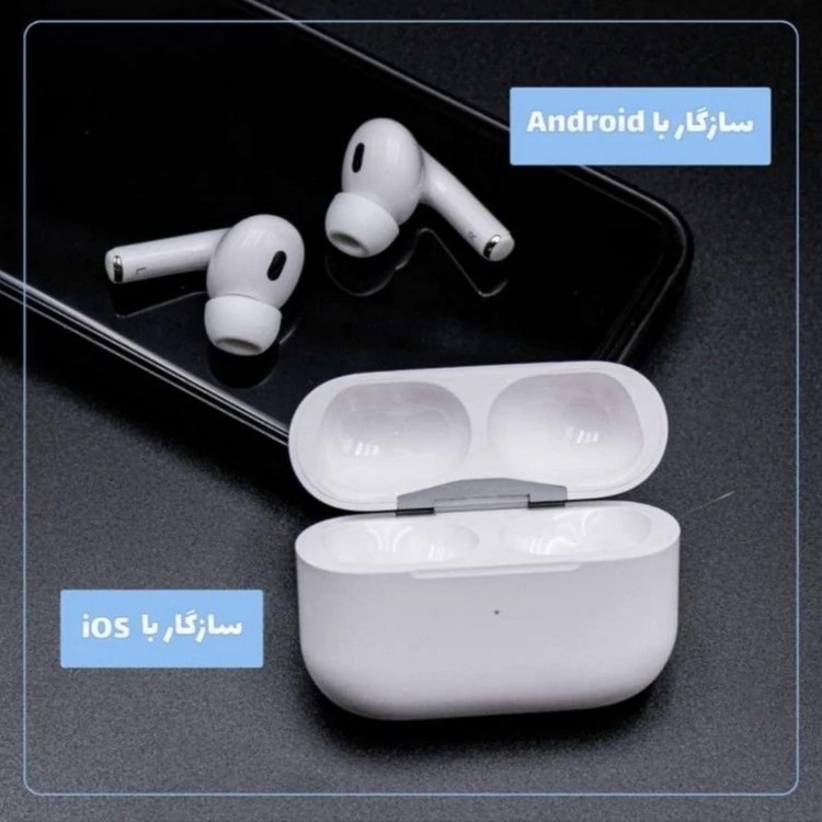 هدفون بی سیم اپل مدل ایرپاد پرو 2 - نویز کنسلینگ و پاپ اپ فعال + 4 ماه گارانتی